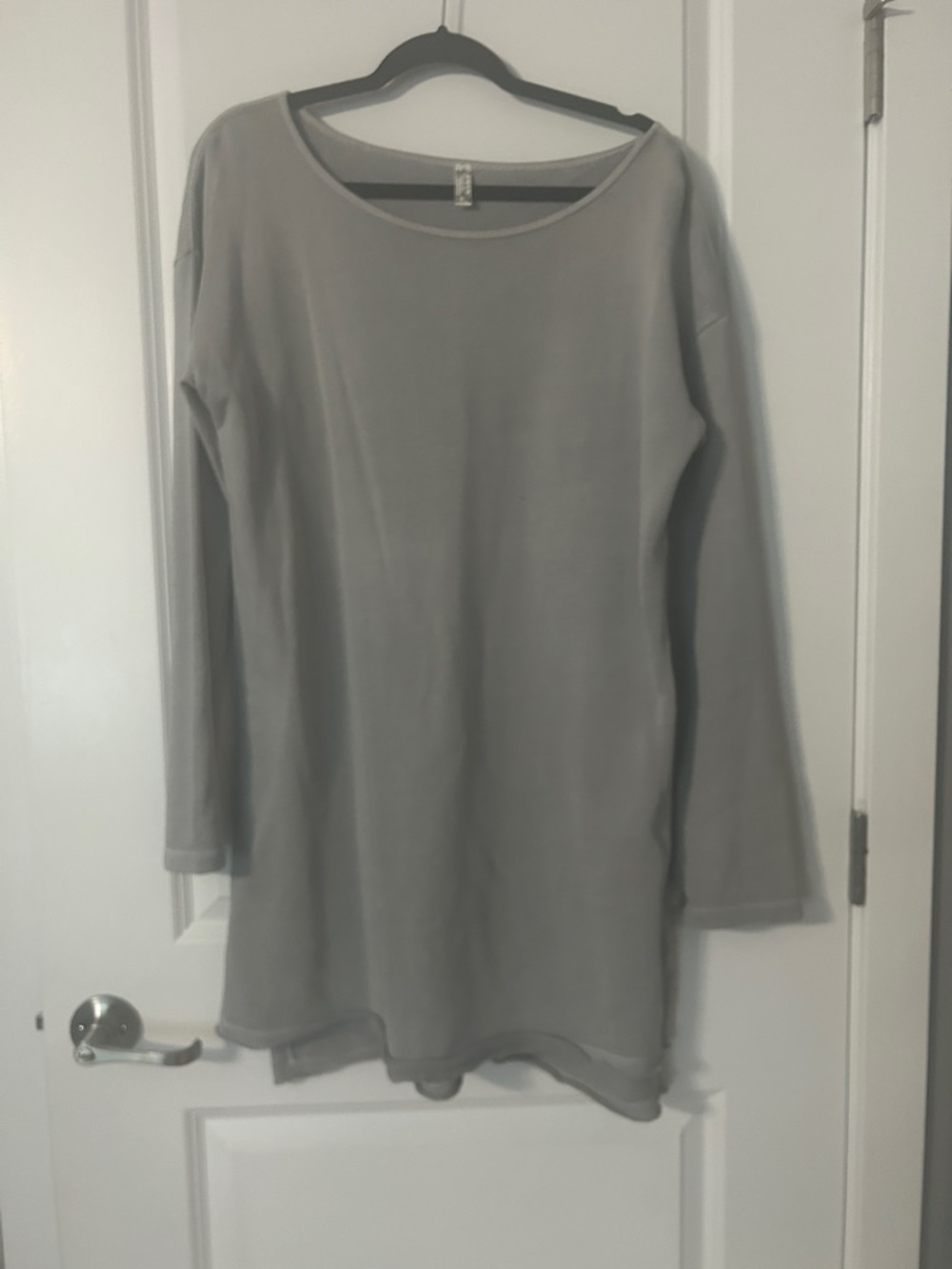 Free People Women's Long Sleeve Scoop Neck Tunic dress Gray
